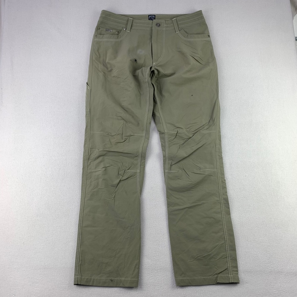 Kuhl Renegade Pants Mens 34x34 Green Outdoor Hiking Workwear Utility Lightweight